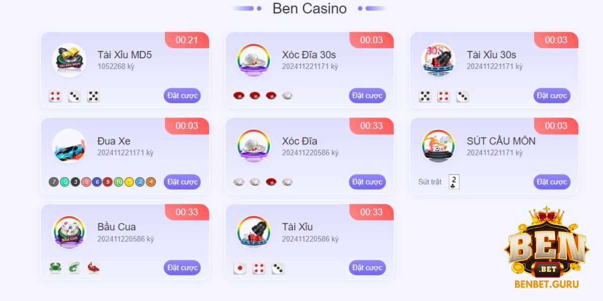 Ben Casino: Đỉnh cao công nghệ, trải nghiệm sống động